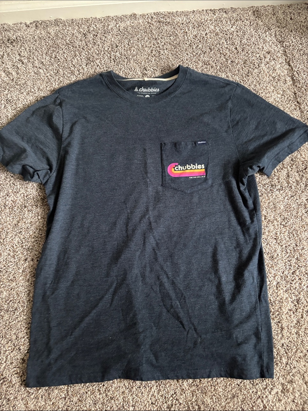 Chubbies Black Short-Sleeve Pocket Tee with Logo Patch